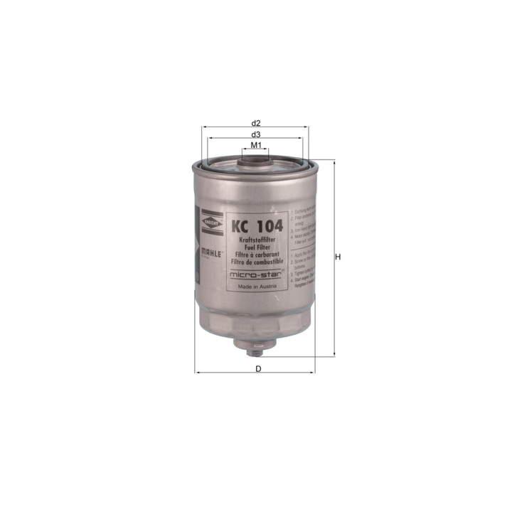 Filtr paliwa KNECHT KC 104
