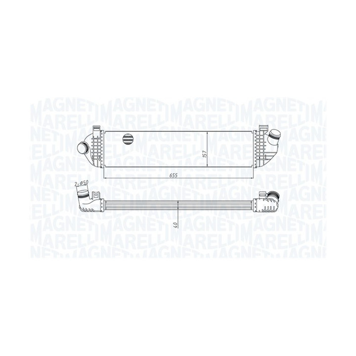 Chłodnica powietrza Intercooler MAGNETI MARELLI 351319204370