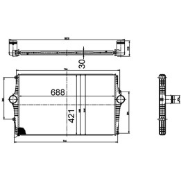 Chłodnica powietrza Intercooler MAHLE CI 518 000S