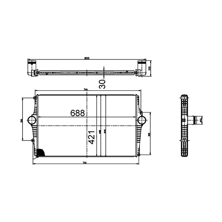 Chłodnica powietrza Intercooler MAHLE CI 518 000S