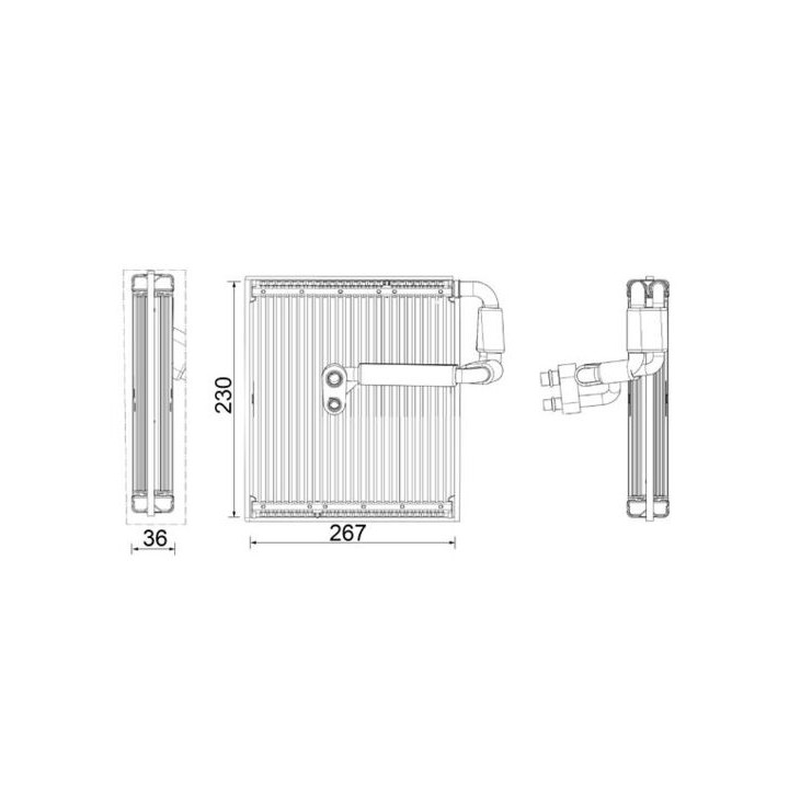 Parownik klimatyzacji MAHLE AE 27 000P