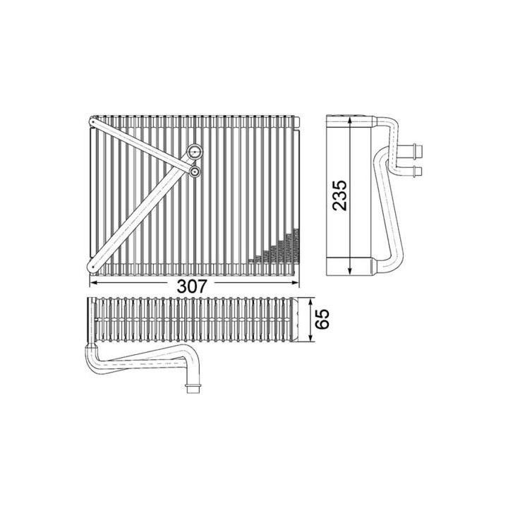 Parownik klimatyzacji MAHLE AE 87 000P