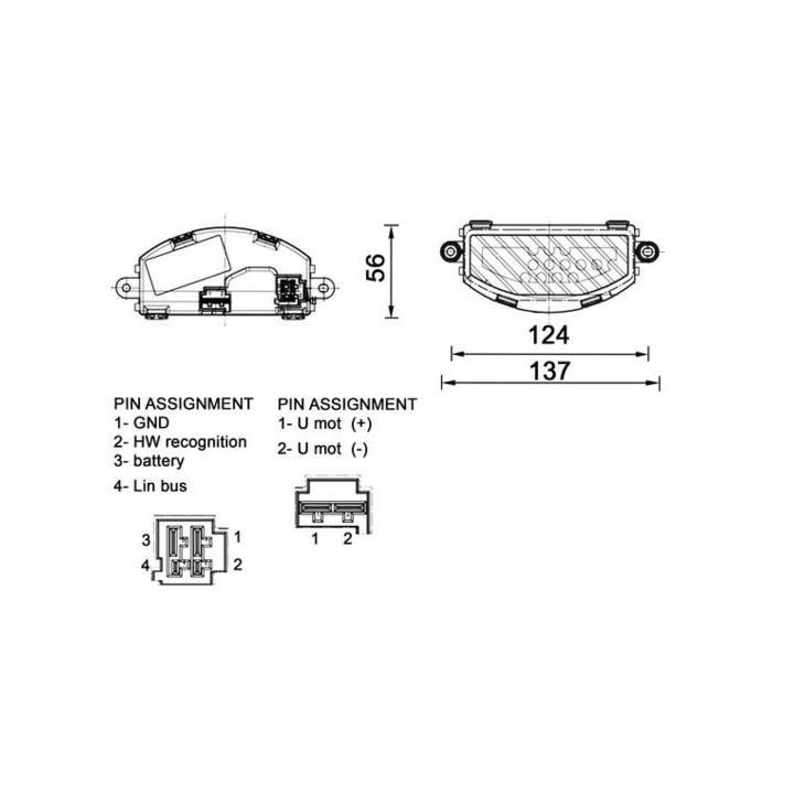 Regulator, wentylator nawiewu do wnętrza pojazdu MAHLE ABR 155 000P