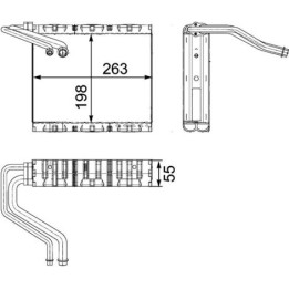 Parownik klimatyzacji MAHLE AE 85 000P
