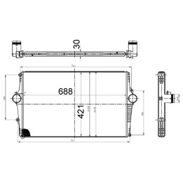 Chłodnica powietrza Intercooler MAHLE CI 522 000S