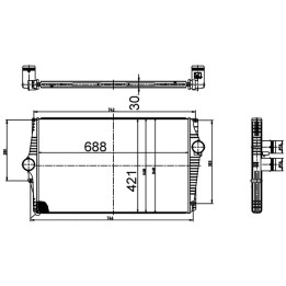 Chłodnica powietrza Intercooler MAHLE CI 520 000S