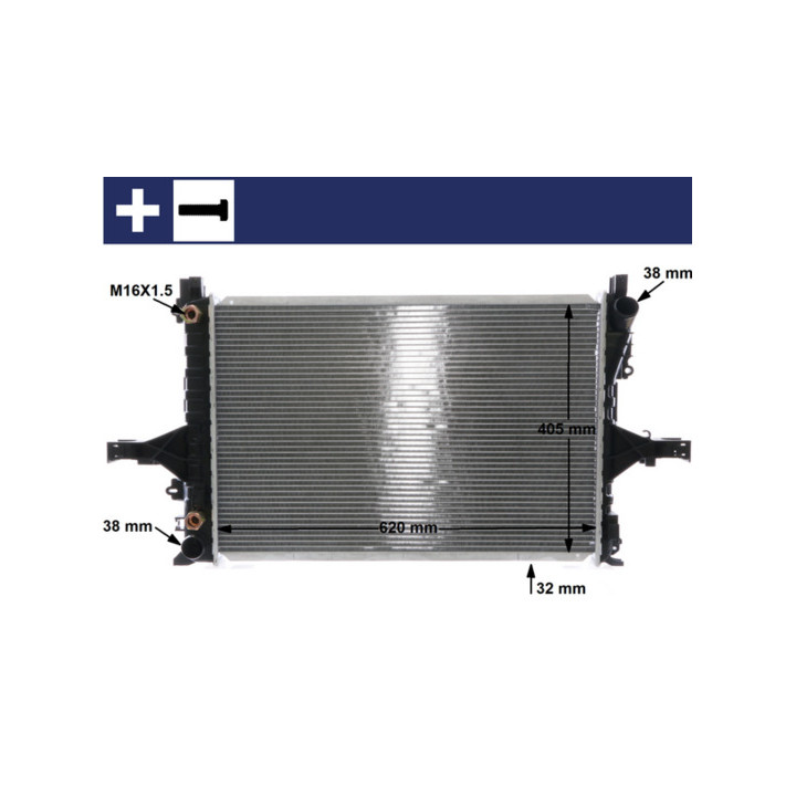 Chłodnica wody silnika MAHLE CR 1547 000S