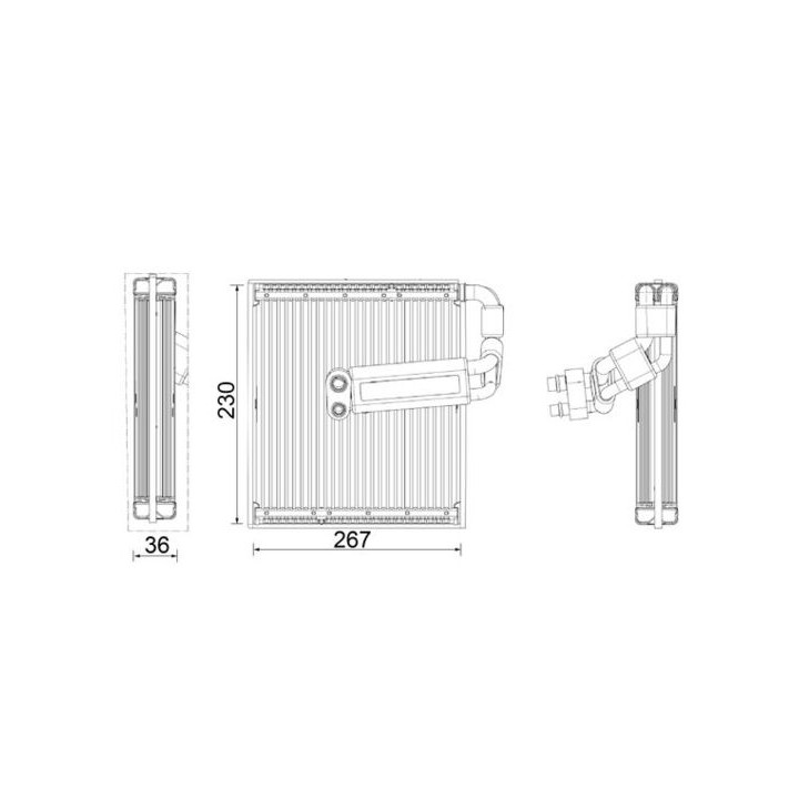 Parownik klimatyzacji MAHLE AE 26 000P