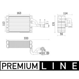 Parownik klimatyzacji MAHLE AE 162 000P
